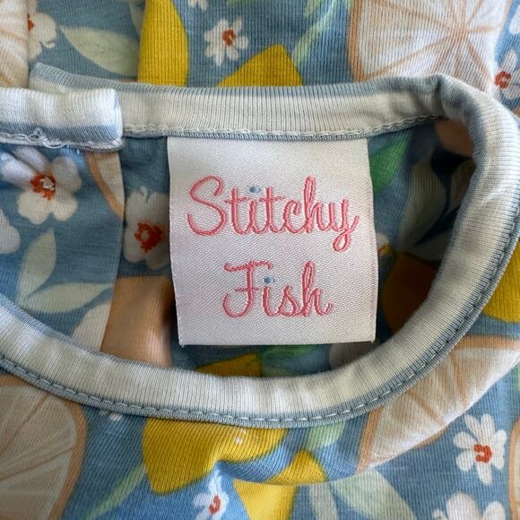 Stitchy Fish‎ nwot Toddler Girl Romper 3T Citrus Fruit Print Cotton One Piece - Picture 2 of 10